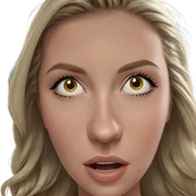 blonde girl close up portrait sticker
