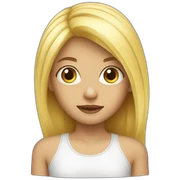 blond girl sticker