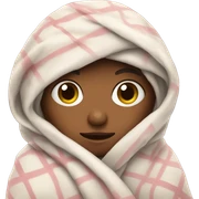 Girl wrapped in blanket  sticker