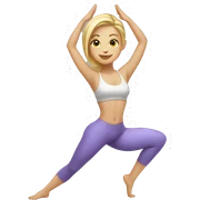 yoga girl blonde sticker