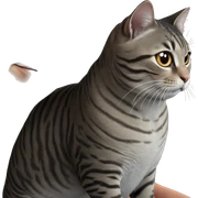 cat gazing at viewer indoors sticker