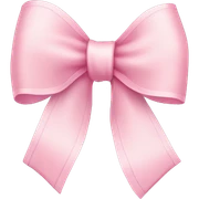light pink ribbon bow sticker