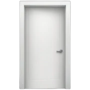White modern door closed sticker