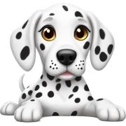 Dalmatian puppy laying sticker