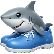 Tiburón con zapatos azules sticker