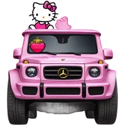 Hello kitty on a g wagon sticker