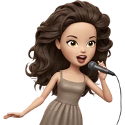 girl singing with microphone sticker