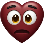 Dark red heart sticker