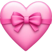 pink heart with bow sticker