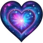 galaxy heart sticker