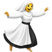 Nun flipping dancing sticker