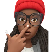 girl in beanie and glasses sticker