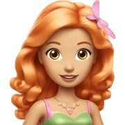 Attractive Barbie ginger fairy sticker
