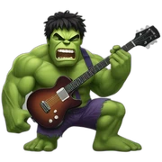 Hulk with guitar sticker