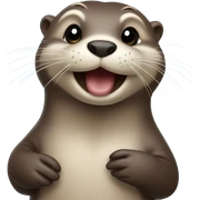 Otter blowing a kiss sticker
