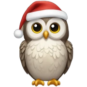 Christmas owl sticker