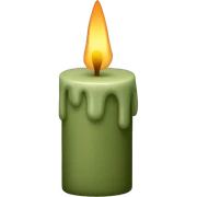 Khaki green candle sticker