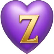 golden “Z” letter inside a Purple Heart sticker