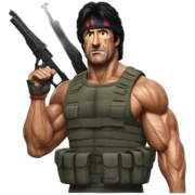 Rambo Stallone sticker