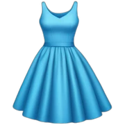 Blue dress sticker