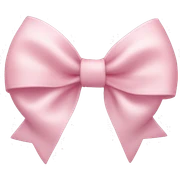 light pink bow sticker