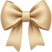 Beige bow sticker