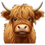 Highland cow sticker