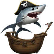 Pirate shark  sticker