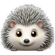 Grey hedgehog small sticker