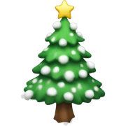Christmas tree with snow sticker