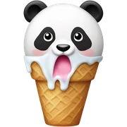 Panda eating ice cream sticker