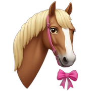 caballo con lazo rosa sticker