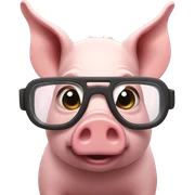 pig with googles sticker