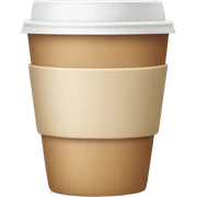 Beige coffee cup sticker