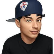 boy in backwards baseball cap sticker