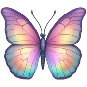 Pastel iridescent rainbow crystal butterfly sticker