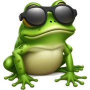 Frog with sunglasses  sticker