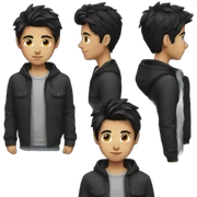boy with dark hair sticker