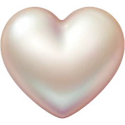 Pearl heart sticker