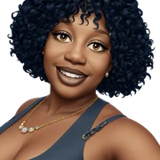 smiling girl with jewelry sticker