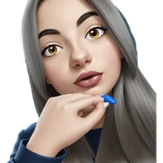 girl with blue nails sticker