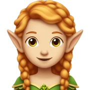 Princess ginger elf girl sticker