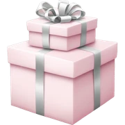 Light pink Christmas gifts under a white Christmas tree  sticker