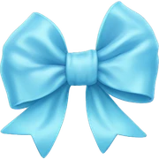 Baby blue bow sticker