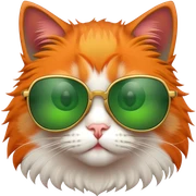 Cat with sunglasses sticker