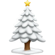 white christmas tree sticker