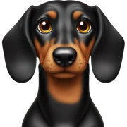 dachshound male dog Black and Tan sticker