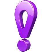 A purple “!” exclamation mark! sticker