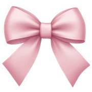 light pink ribbon bow sticker
