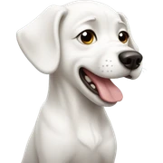 white dog crying sticker
